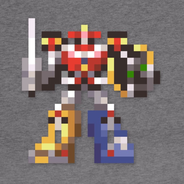 Dino Megazord low-res pixelart by JinnPixel